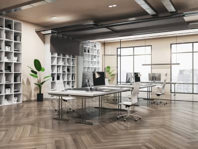 Small industrial office interior in hyderabad